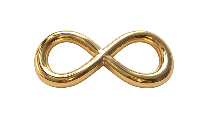 Símbolo do Infinito Dourado Autismo