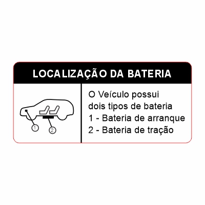 Adesivo Localização Bateria BYD