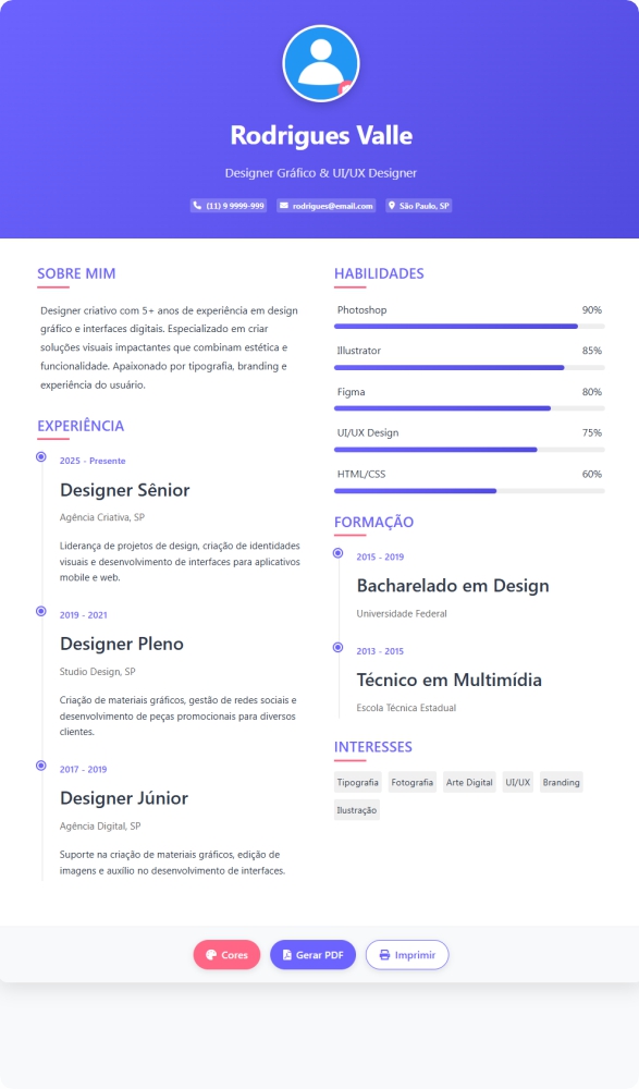 Prévia do Modelo CV 3