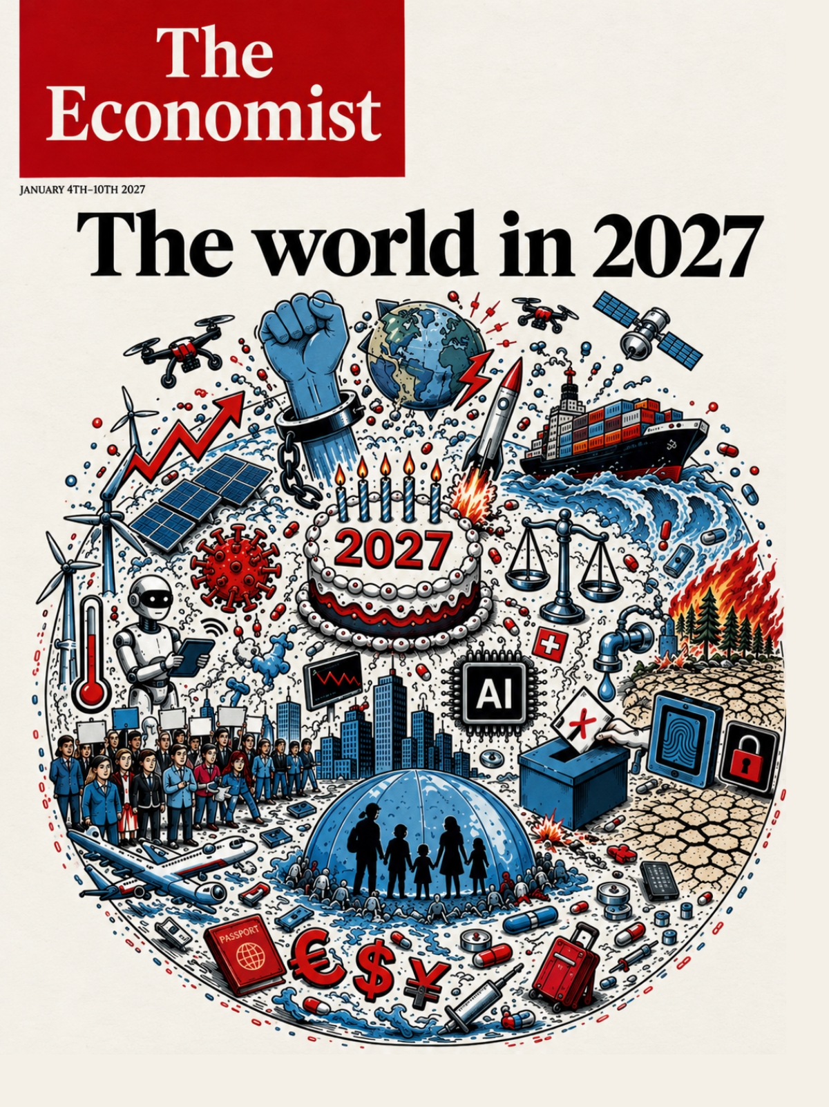 Capa da The Economist de 2027